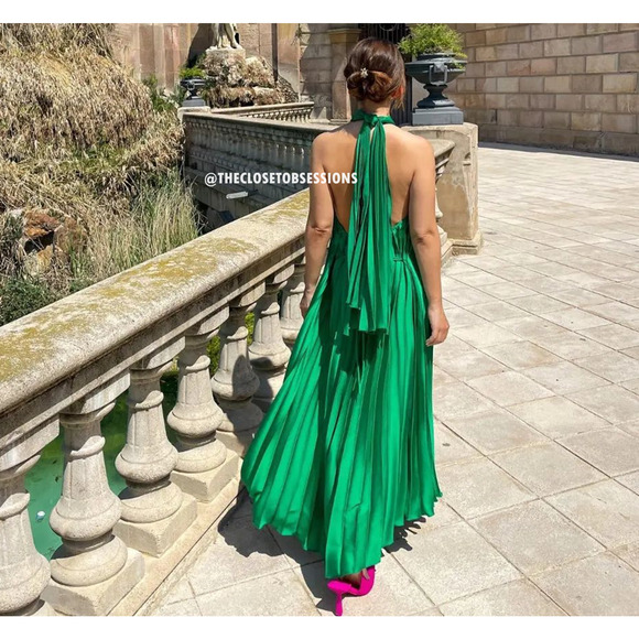 RARE!!! MANGO BLOGGER FAVE!!! Halter Midi Dress NWT - Picture 9 of 16